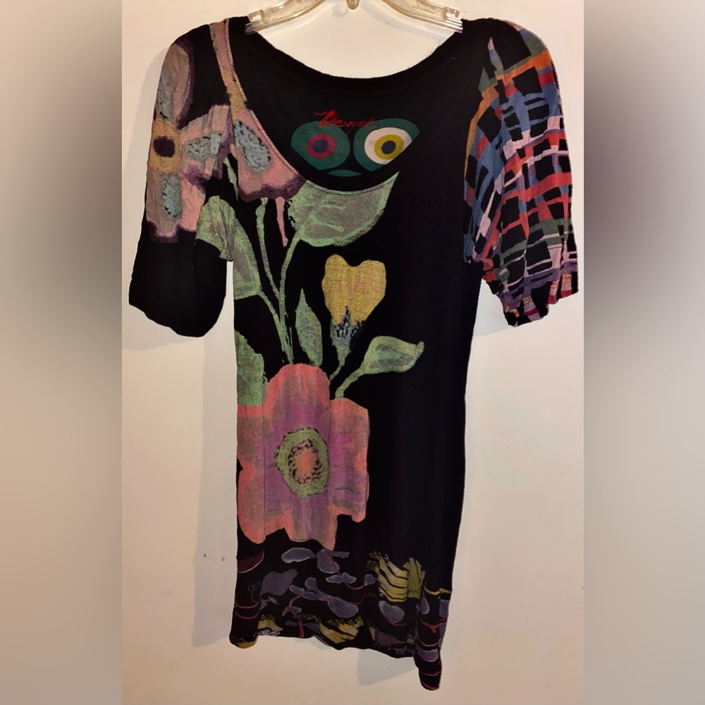 Desigual Graphic Flower Mini Dress Size XS